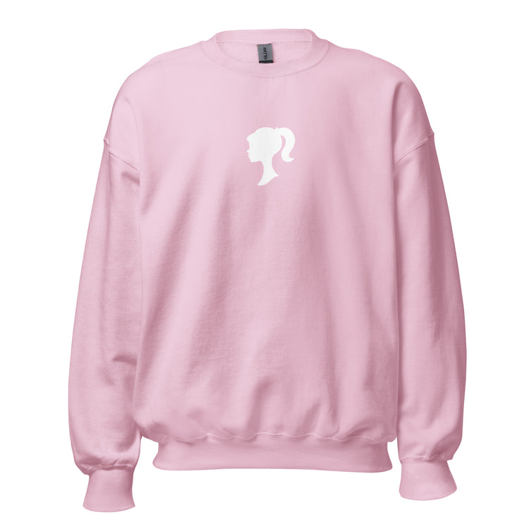 90's Doll Silhouette Embroidered Logo Crewneck Sweatshirt