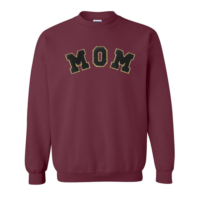 Mama/Mom Letter Patch Crewneck Sweatshirt