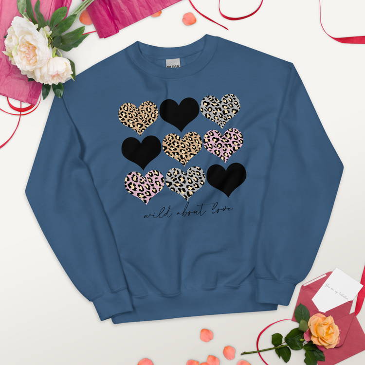 Leopard Print 'Wild About Love' Sweatshirt