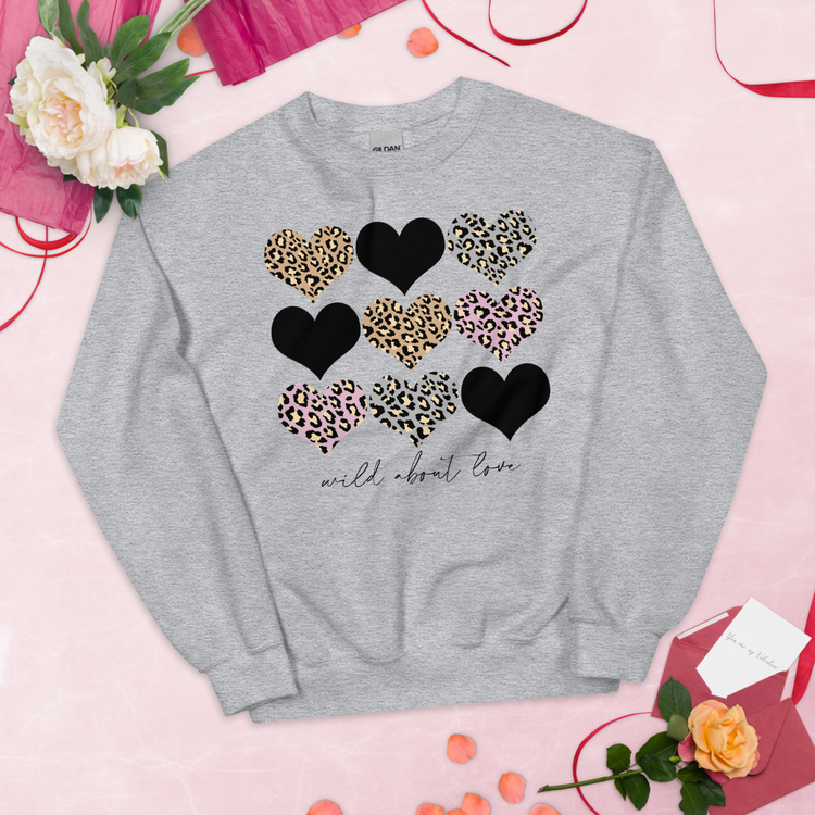 Leopard Print 'Wild About Love' Sweatshirt