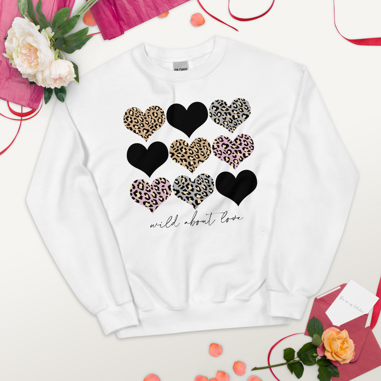 Leopard Print 'Wild About Love' Sweatshirt